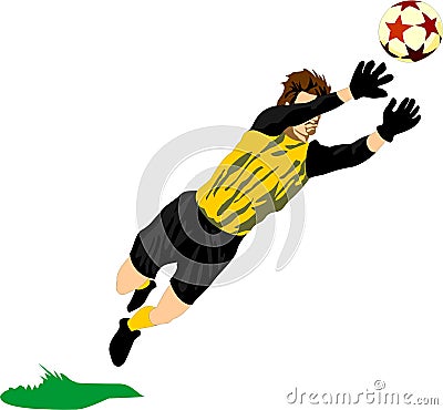 Goalkeeper Vector Illustration