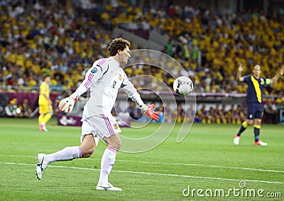Goalkeeper Andriy Pyatov of Ukraine Editorial Stock Photo