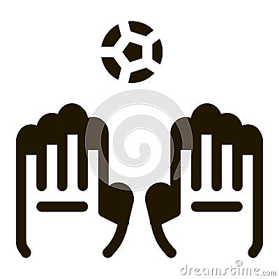 Goalkeeper Catches Ball Icon Illustration Vector Illustration