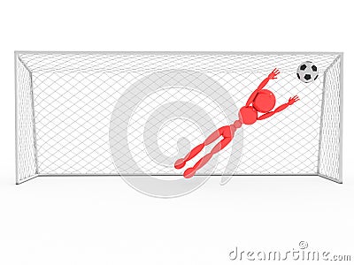 Goalkeeper catches a soccer ball #2 Stock Photo