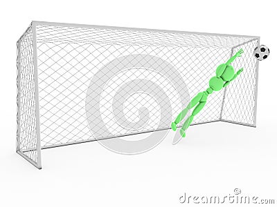 Goalkeeper catches a soccer ball #1 Stock Photo