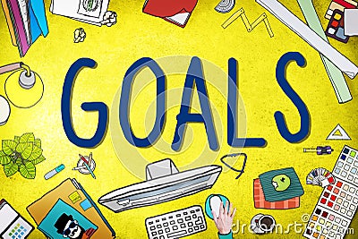 Goals Aim Aspiration Anticipation Target Concept Stock Photo