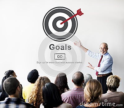 Goals Aspiration Dreams Believe Aim Target Concept Stock Photo