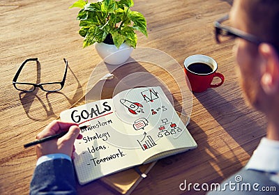 Goals Business Brand Launch Corporate Success Concept Stock Photo