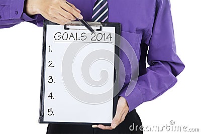 Goals for 2014 Stock Photo