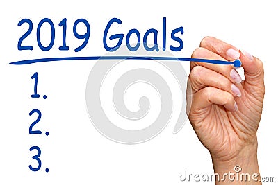 2019 Goals and Checklist Stock Photo