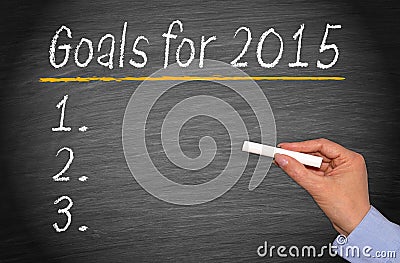 Goals for 2015 Stock Photo