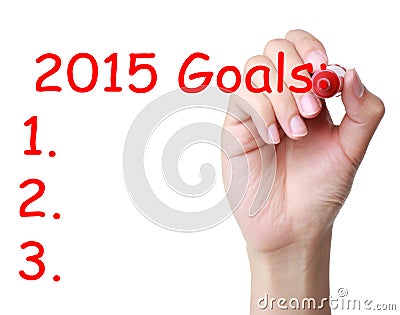 2015 Goals Stock Photo