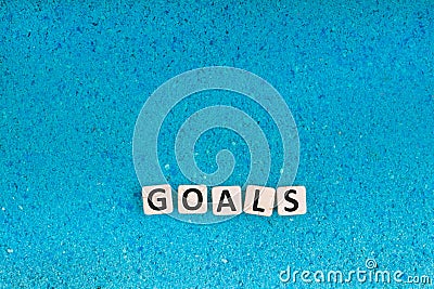 Goals word on stone Stock Photo