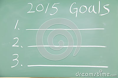 2015 Goals Stock Photo