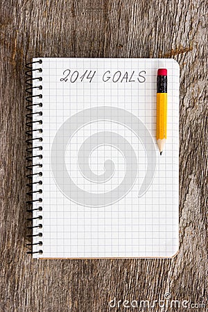 Goals of year 2014 Stock Photo