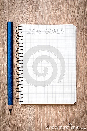 Goals of year 2015 Stock Photo