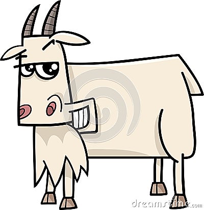 Goat farm animal cartoon Vector Illustration