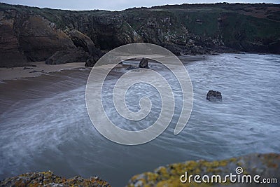 Goat Island beach in Ireland Stock Photo