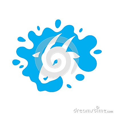 Goat milk sign Vector Illustration