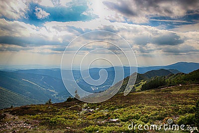 Goat ridges- Czech republic Giant Mountains Stock Photo