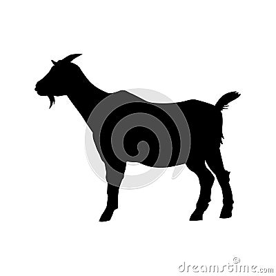 Goat standing silhouette Vector Illustration