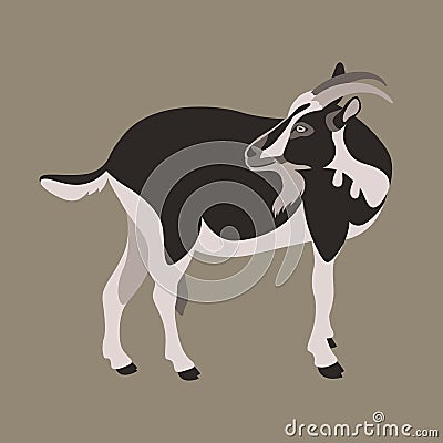 Goat vector illustration flat style Vector Illustration