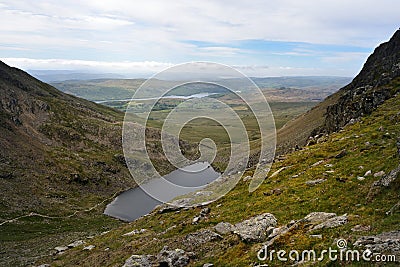 Goats Water below Dow Crag Stock Photo