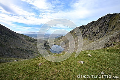 Goats Water below Dow Crag Stock Photo