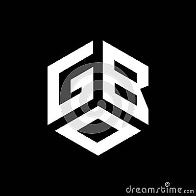 GOB letter logo design on black background. GOB creative initials letter logo concept. GOB letter design Vector Illustration