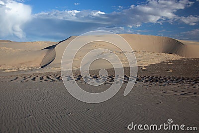 Gobi Desert Singing Sand Dunes Stock Photo