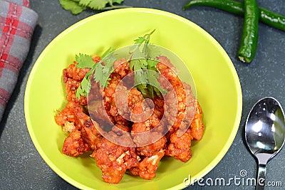 Gobi Manchurian dish Stock Photo