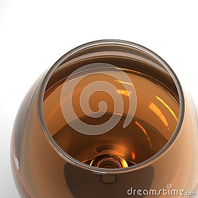 Goblet with cognac (3d rendering) Stock Photo