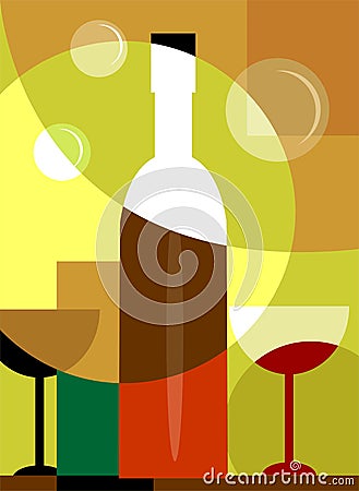 goblet of wine Vector Illustration