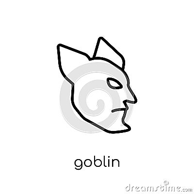 Goblin icon. Trendy modern flat linear vector Goblin icon on white background from thin line Fairy Tale collection Vector Illustration