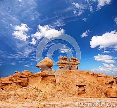 Goblin Valley Stock Photo