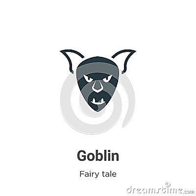 Goblin vector icon on white background. Flat vector goblin icon symbol sign from modern fairy tale collection for mobile concept Vector Illustration