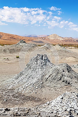 Gobustan mud volcano in Azerbaijan Stock Photo