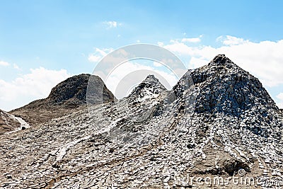 Gobustan mud volcano in Azerbaijan Stock Photo