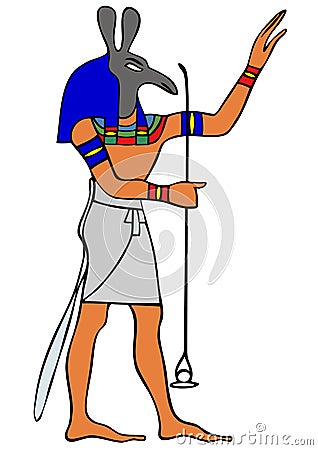 God of Ancient Egypt - Seth Vector Illustration