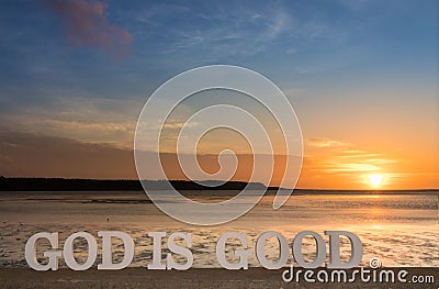 God is Good Lagoon Stock Photo