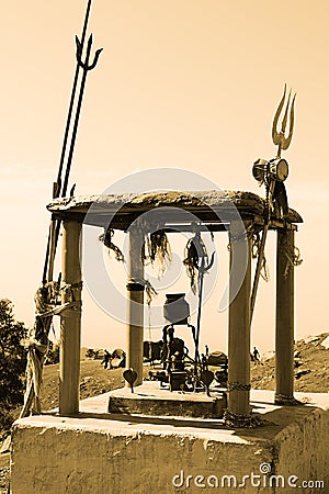 God Shiva at Triund peak Stock Photo