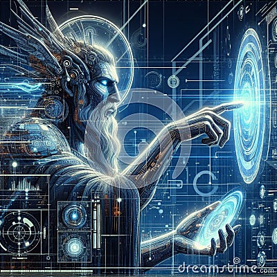 God of tech Stock Photo