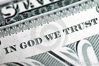 In God We Trust Stock Photo