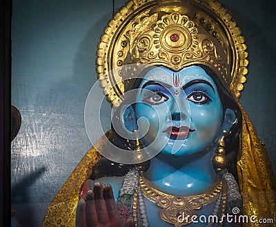 God Vishnu Statue Beautiful Image Editorial Stock Photo