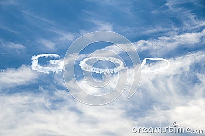 God written in the sky Stock Photo