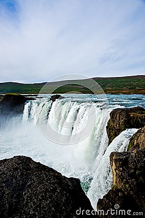 Godafoss Waterfall in Iceland Stock Photo