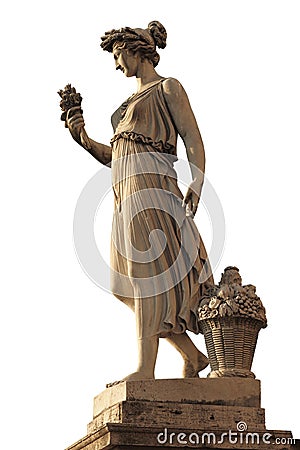 Goddess of abundance statue Stock Photo