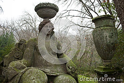 Goddess Ceres Statue, Bomarzo, Italy Stock Photo