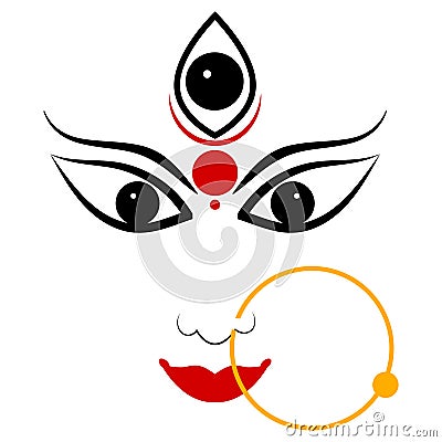 Goddess Durga Vector Illustration
