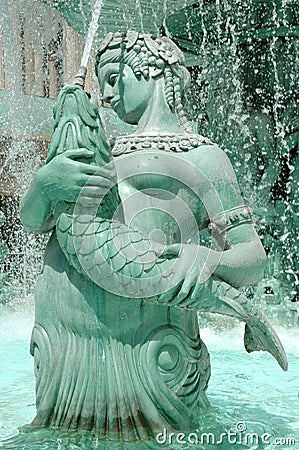 Goddess Water Fountain Stock Photo