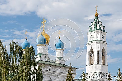 Domes of historical church in Tula, Russia Stock Photo