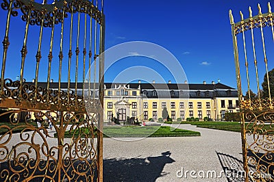 Goden door of a castle Stock Photo