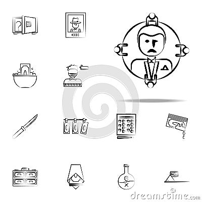 godfather, Mafioso, gang, criminal icon. mafia icons universal set for web and mobile Stock Photo