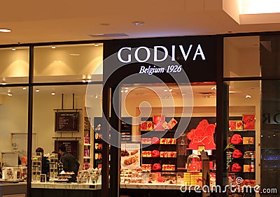 Godiva Belgium Chocolate Store Editorial Stock Photo